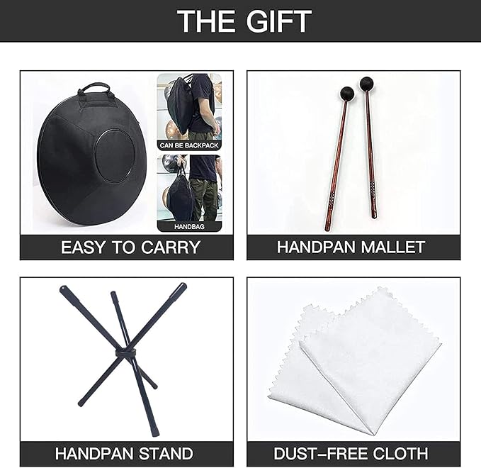 Miniatura 5 de HANDPAN PROFESIONAL  ACERO NITROGENADO🎶